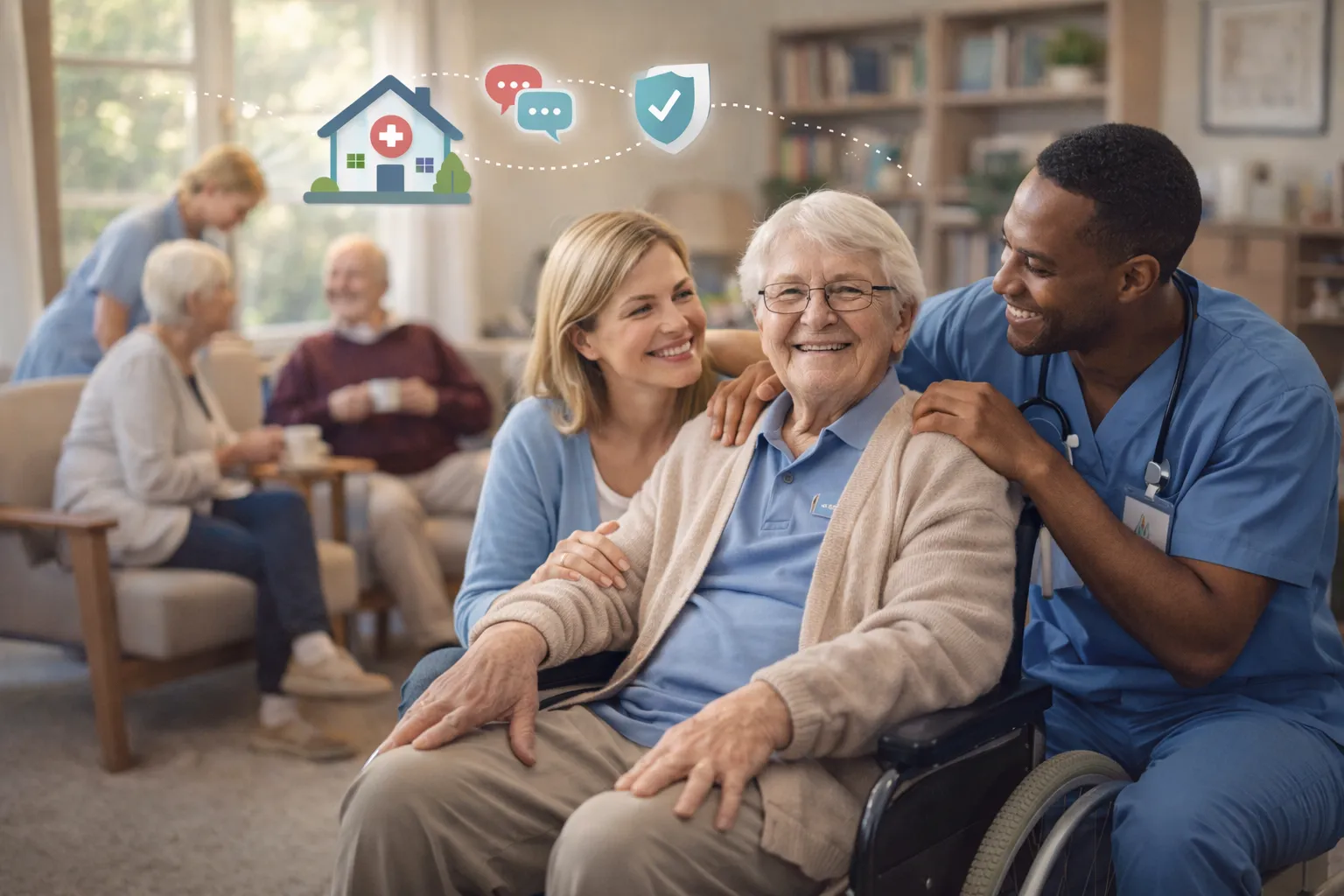 Pflege-Wohngemeinschaft — gemeinschaftliches Wohnen mit Betreuung